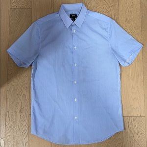 H&M Striped Short Sleeves Button Down (Slim Fit)